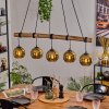 Koyoto hanging light, globe light, pendant light Ecru, black, 5-light sources