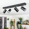 Gesteira ceiling light, ceiling spotlight chrome, black, 4-light sources