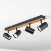 Gesteira ceiling light, ceiling spotlight Dark wood, black, 4-light sources