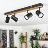 Gesteira ceiling light, ceiling spotlight Dark wood, black, 4-light sources