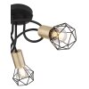 Globo XARA Ceiling Light antique brass, black, 3-light sources