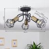 Baripada Ceiling Light brass, black, 3-light sources