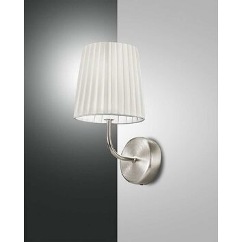 Fabas Luce DOROTEA wall light matt nickel, 1-light source