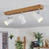 Gesteira ceiling light, ceiling spotlight chrome, Wood like finish, 3-light sources