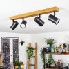 Gesteira ceiling light, ceiling spotlight Wood like finish, black, 4-light sources