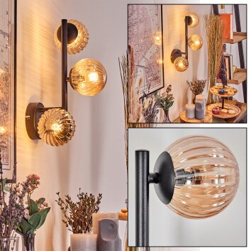 Chehalis globe light Amber, 3-light sources