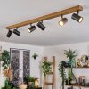 Gesteira ceiling light, ceiling spotlight Wood like finish, 6-light sources