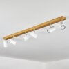 Gesteira ceiling light, ceiling spotlight chrome, Wood like finish, 6-light sources