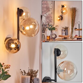 Chehalis globe light 23 cm Amber, 3-light sources