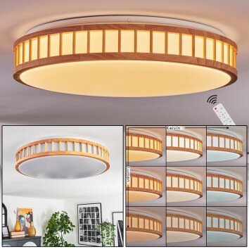 Amarelos ceiling light LED Ecru, white, 1-light source, Remote control