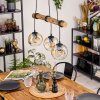 Ripoll hanging light, globe light, pendant light Ecru, black, 3-light sources