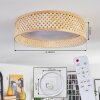 Barroco ceiling light LED Ecru, white, 1-light source, Remote control