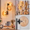 Chehalis globe light, wall light Amber, 3-light sources