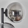 Chehalis globe light, wall light 33 cm chrome, clear, Smoke-coloured, 3-light sources