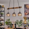 Ripoll hanging light, globe light, pendant light Ecru, black, 3-light sources