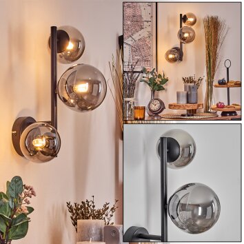 Chehalis globe light 23 cm Smoke-coloured, 3-light sources