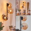 Chehalis globe light, wall light Amber, 3-light sources