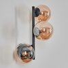 Chehalis globe light, wall light Amber, 3-light sources