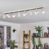 Gesteira ceiling light, ceiling spotlight Ecru, white, 8-light sources