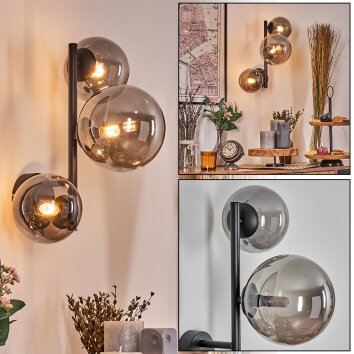 Chehalis globe light 23 cm Smoke-coloured, 3-light sources