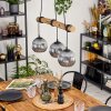 Ripoll hanging light, globe light, pendant light Ecru, black, 3-light sources