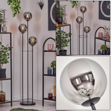 Gastor floor lamp black, 3-light sources