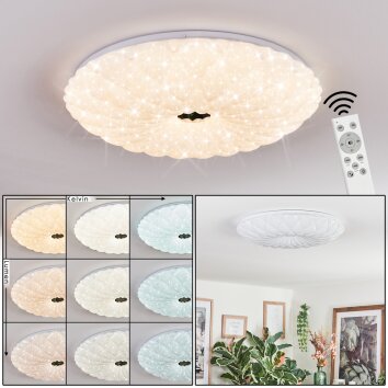 Cyran ceiling light LED white, 1-light source, Remote control