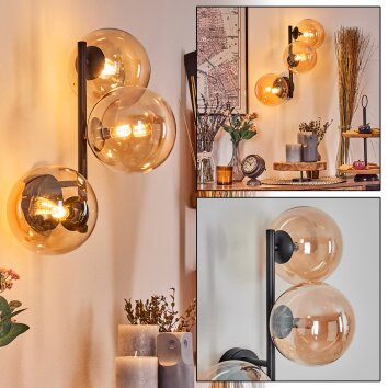 Chehalis globe light Amber, 3-light sources