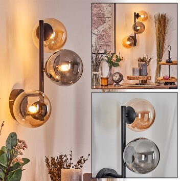 Chehalis globe light Amber, 3-light sources