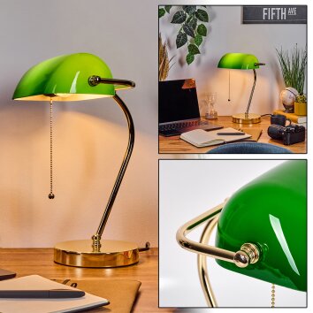 Tremoceira Banker lamp, desk lamp, table lamp brass, 1-light source