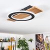 Besperia ceiling light LED Wood like finish, black, 1-light source