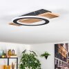 Besperia ceiling light LED Wood like finish, black, 1-light source