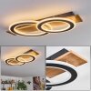 Besperia ceiling light LED Wood like finish, black, 1-light source