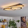 Besperia ceiling light LED Wood like finish, black, 1-light source