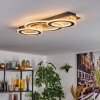 Besperia ceiling light LED Wood like finish, black, 1-light source