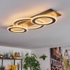 Besperia ceiling light LED Wood like finish, black, 1-light source