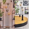 Koyoto floor lamp 30 cm Dark wood, black, 4-light sources