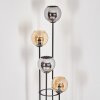 Koyoto floor lamp 30 cm Dark wood, black, 4-light sources