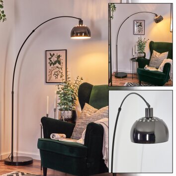 Baloca floor lamp chrome, black, 1-light source