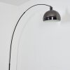 Baloca floor lamp chrome, black, 1-light source