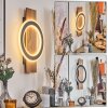 Besperia wall light LED Wood like finish, black, 1-light source