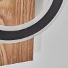 Besperia wall light LED Wood like finish, black, 1-light source