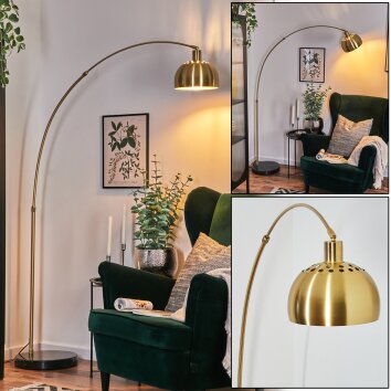 Baloca floor lamp brass, black, 1-light source