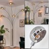 Nikkala floor lamp chrome, white, 5-light sources