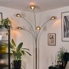 Nikkala floor lamp chrome, white, 5-light sources