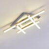 Eriz Ceiling Light LED matt nickel, 4-light sources, Remote control, Colour changer