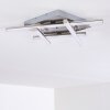 Eriz Ceiling Light LED matt nickel, 4-light sources, Remote control, Colour changer