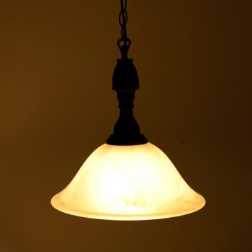 Reality hanging light brown, rust-coloured, white, 1-light source