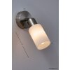 Reality wall spotlight stainless steel, white, 1-light source