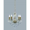 Reality LÜSTER chandelier brass, transparent, clear, 5-light sources